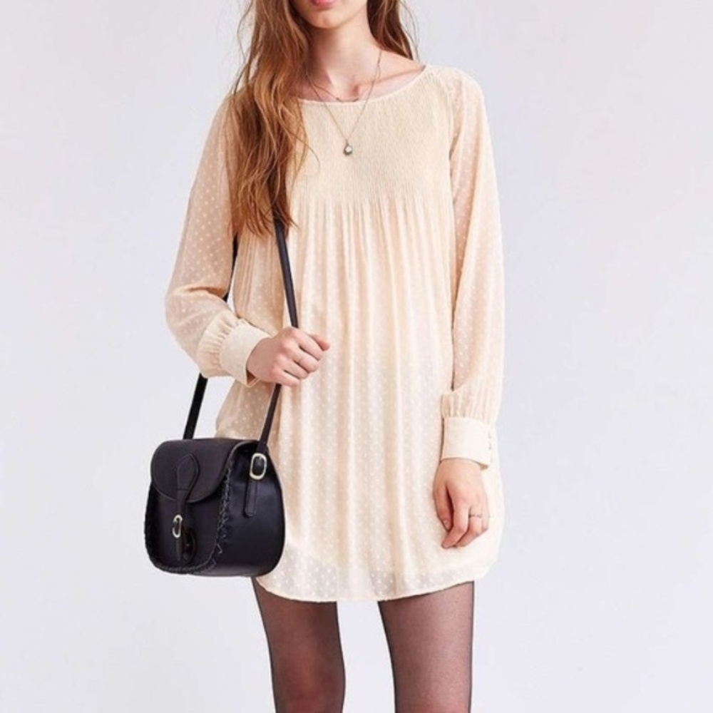 Kimchi Blue Pintuck Chiffon Swing Dress